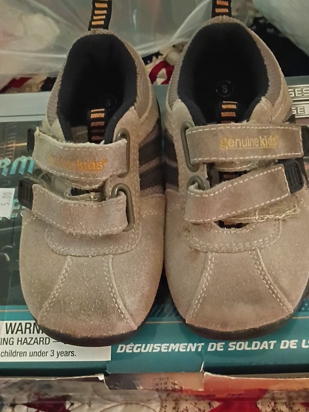 OshKosh B'gosh Toddler Suede Velcro Sneakers - Beige